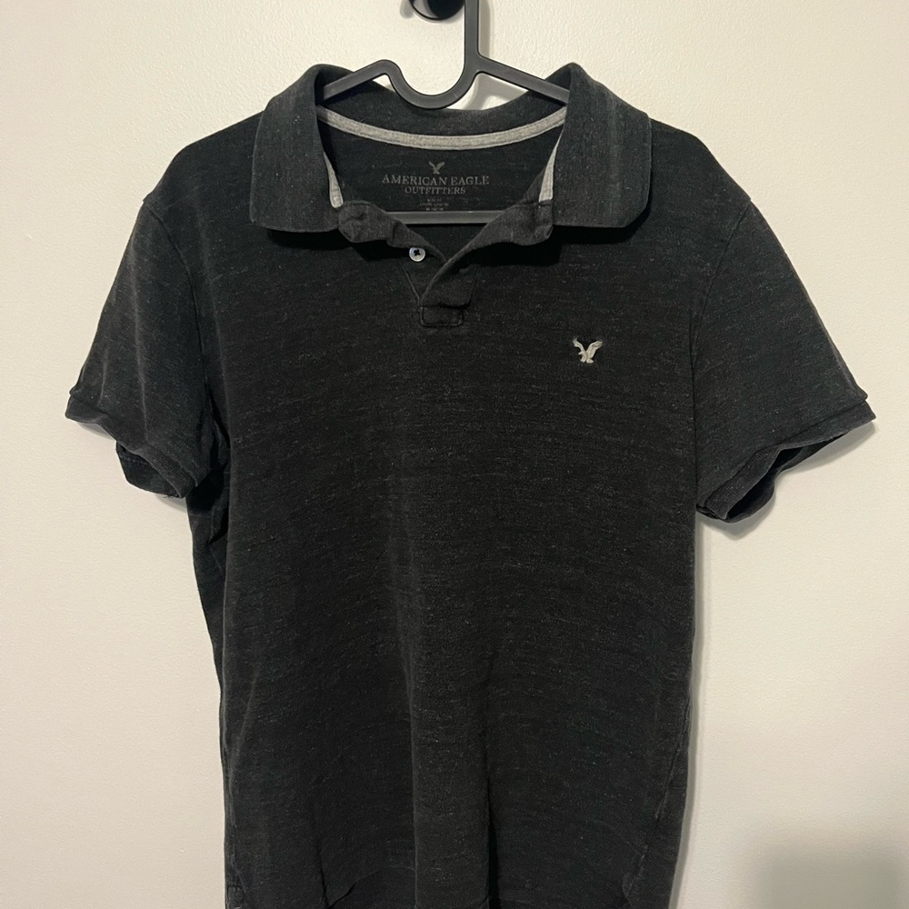 American Eagle Outfitters Charcoal Polo Shirt